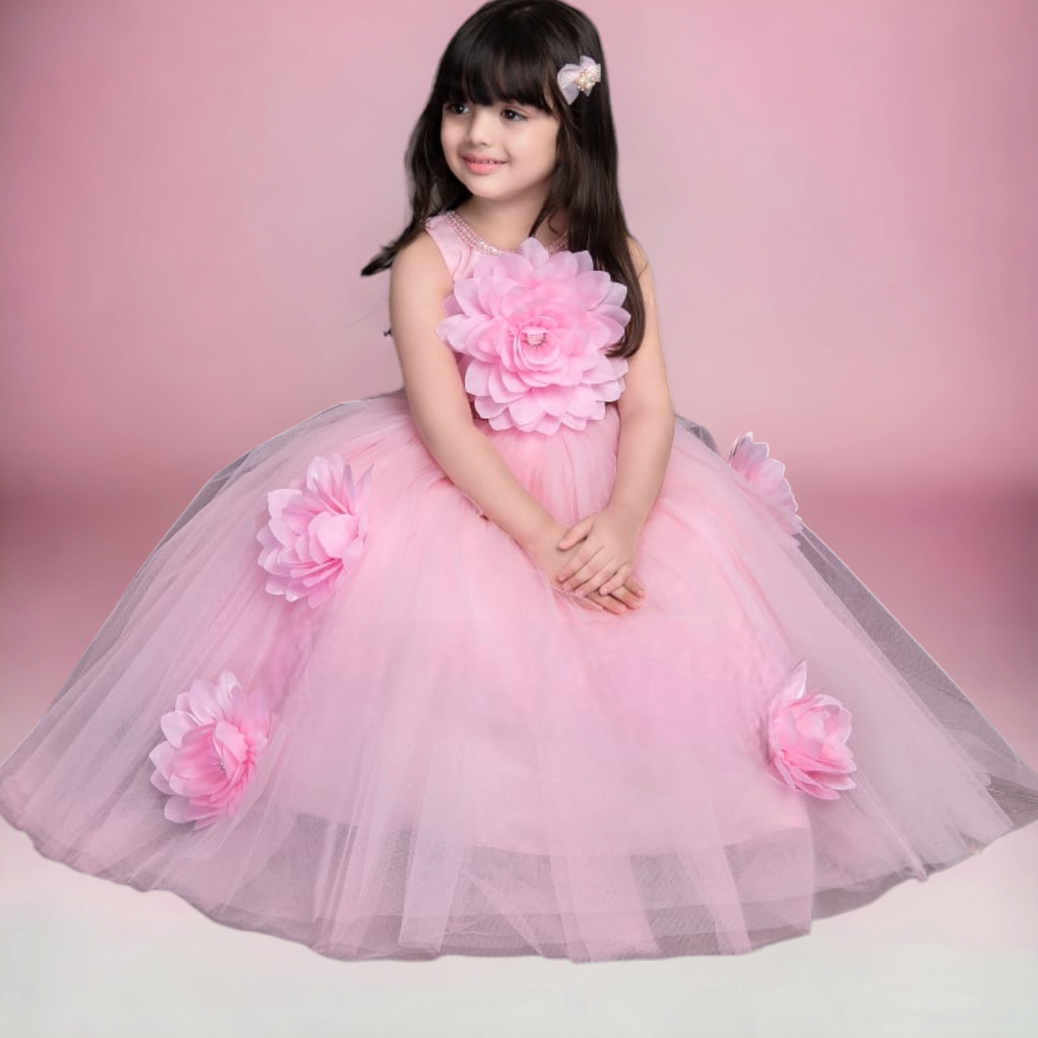 Adorable layered party wear dress – babiesfrock